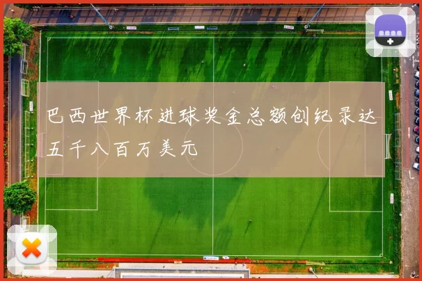 巴西世界杯进球奖金总额创纪录达五千八百万美元